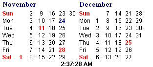 SunRav OnScreen Calendar - The calendar which always on your desktop.